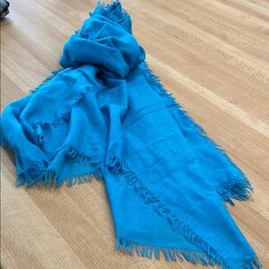 Tissue weight cashmere and silk wrap/scarf.